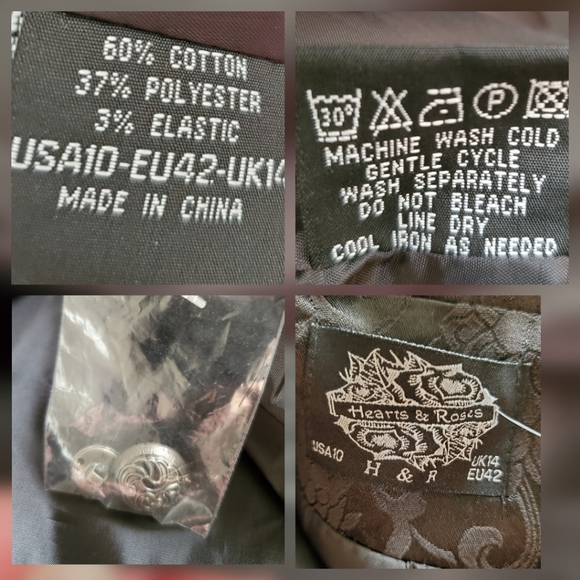 Like New Heart & Rose Brocade Coat - Picture 16 of 16